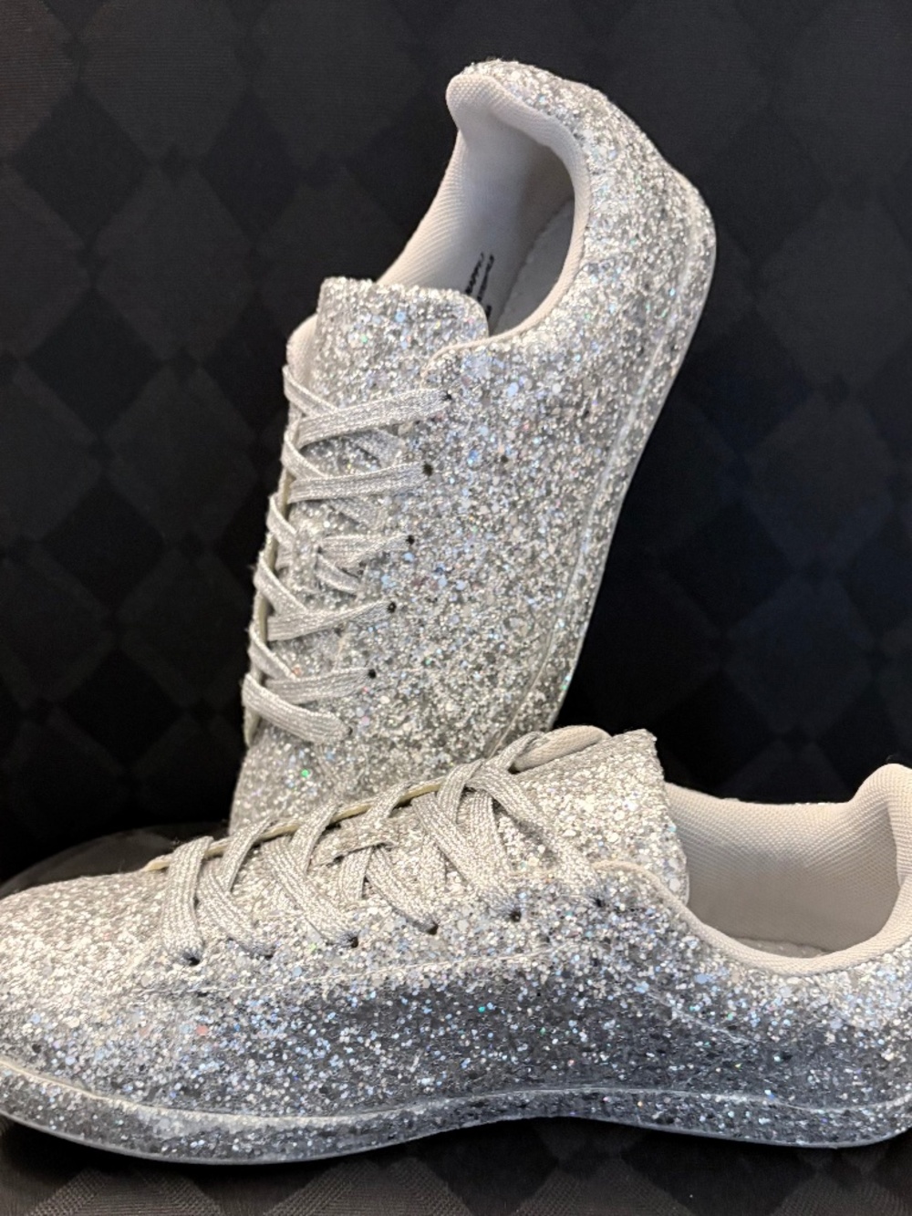 Silver Glitter Sneakers